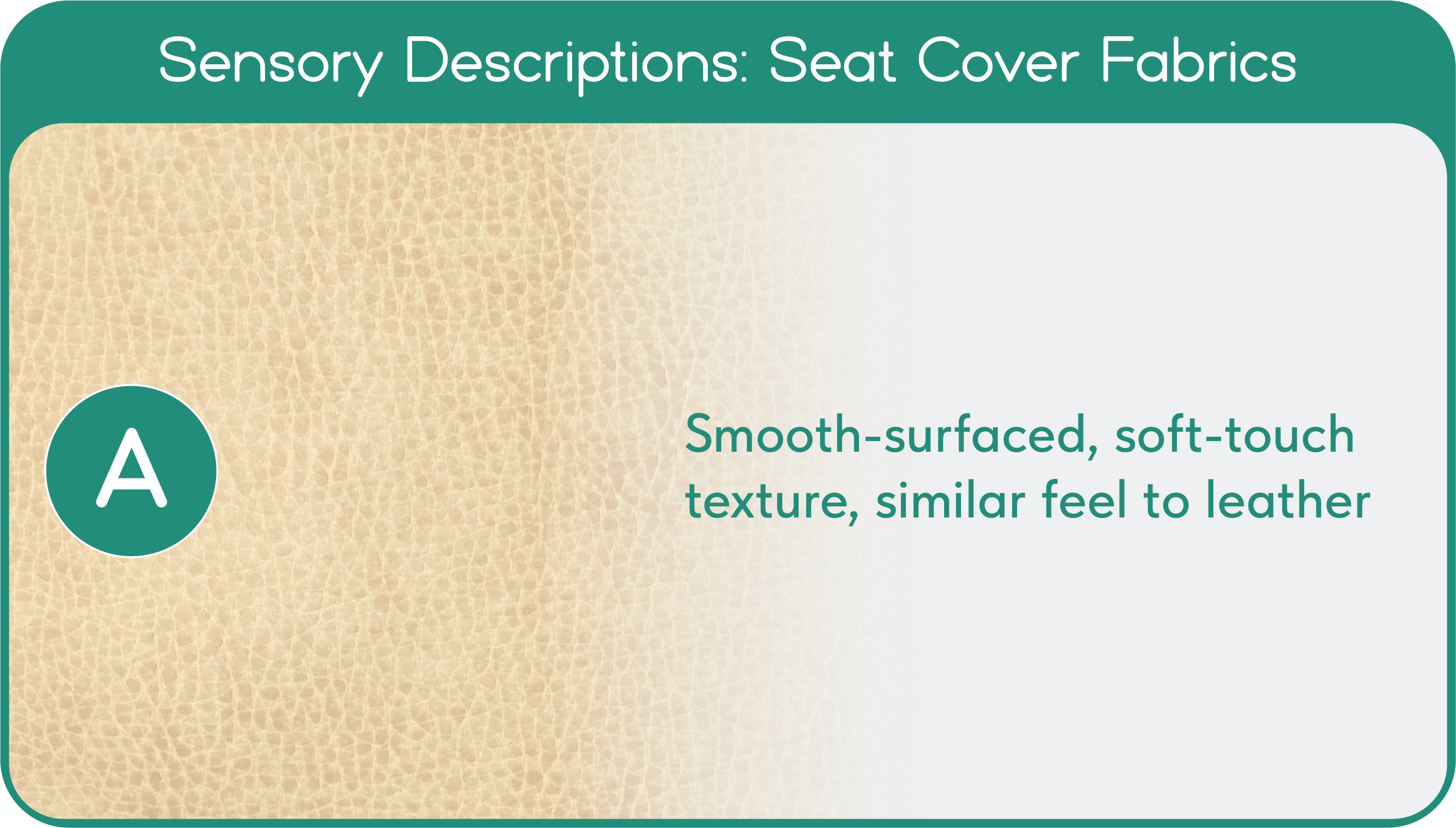 Roosevelt fabric close-ups — Beige Naugahyde