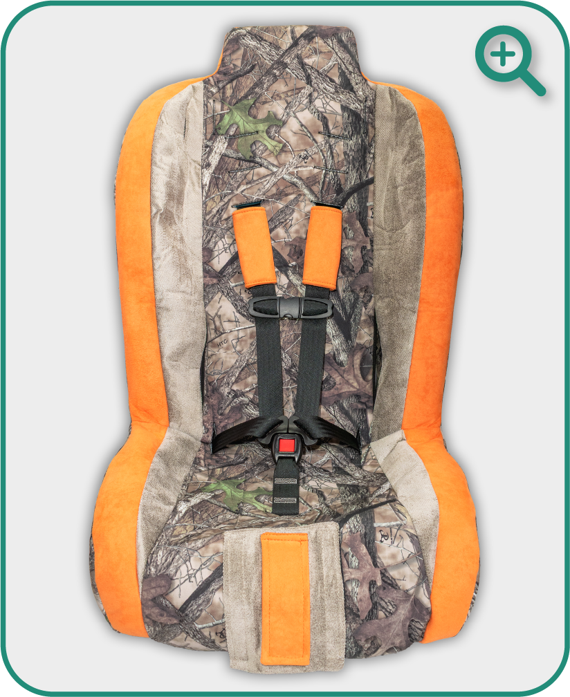 Roosevelt cover detail, front — Hunter Orange Camo