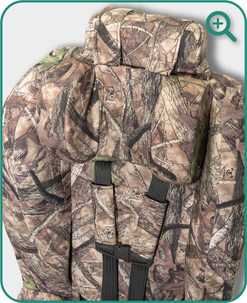 Roosevelt headrest detail — Total Camo