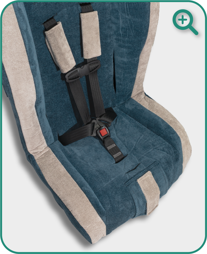 Roosevelt seat pan detail — Ocean Blue