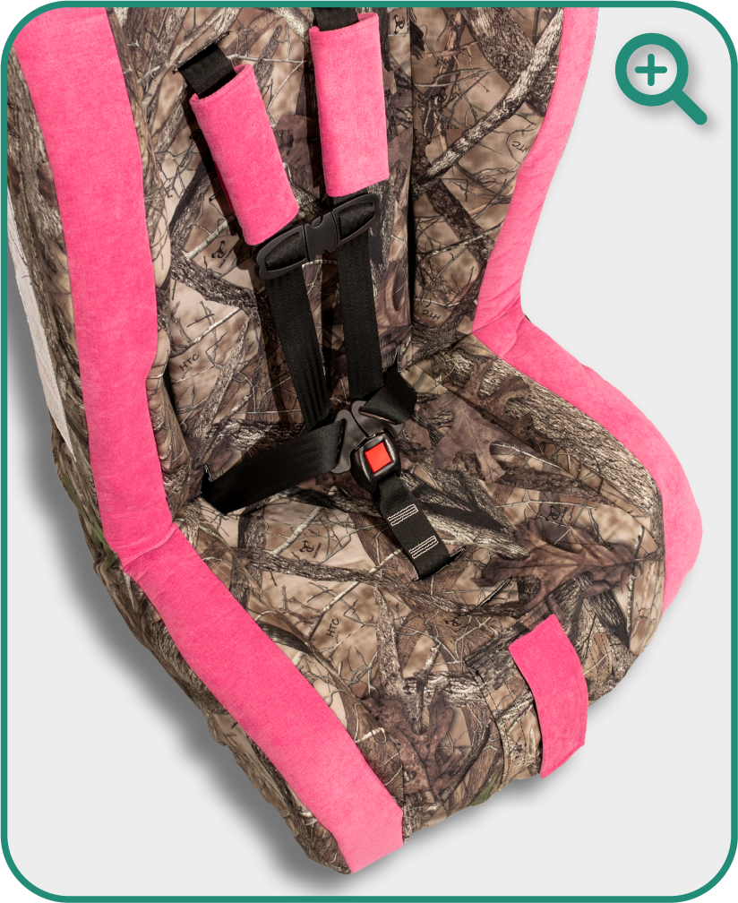 Roosevelt seat pan detail — Pink Camo